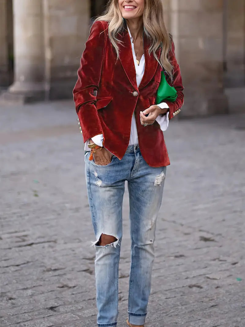 Bella | Elegant velvet blazer
