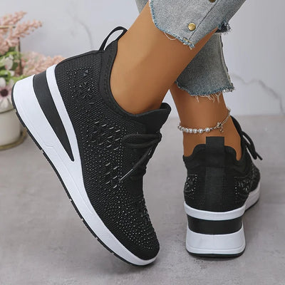 Elena | Orthopaedic trainers with rhinestones