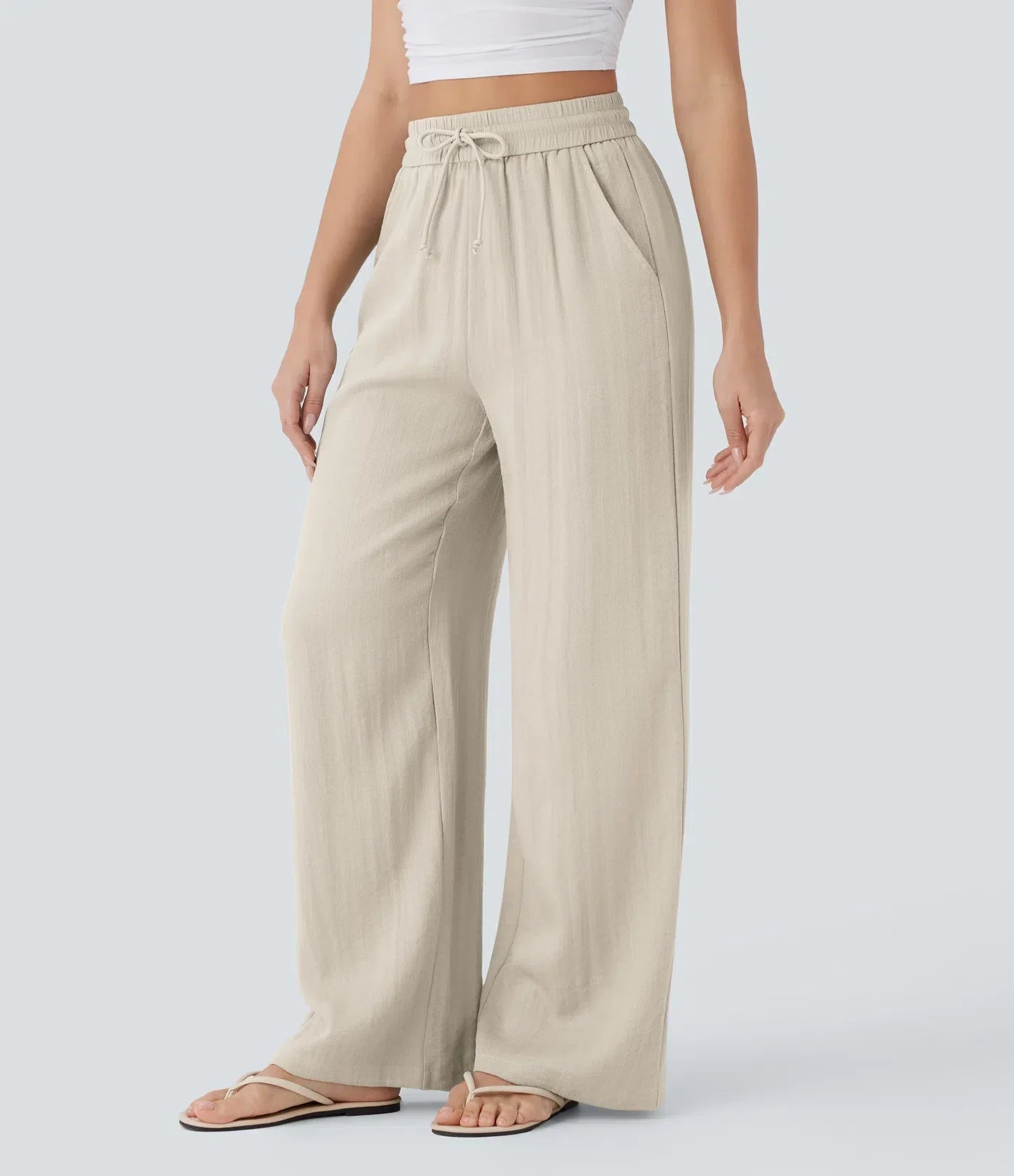 Elena | Comfortable women's linen trousers for warm days