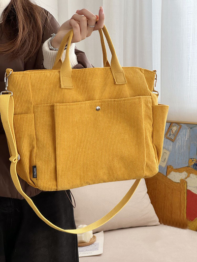 Luna | Corduroy shoulder bag with soft texture