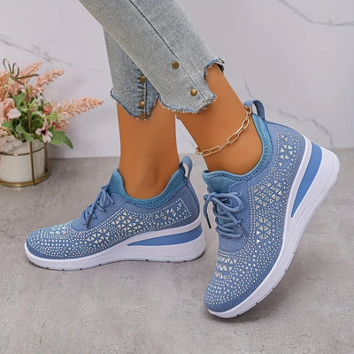 Elena | Orthopaedic trainers with rhinestones
