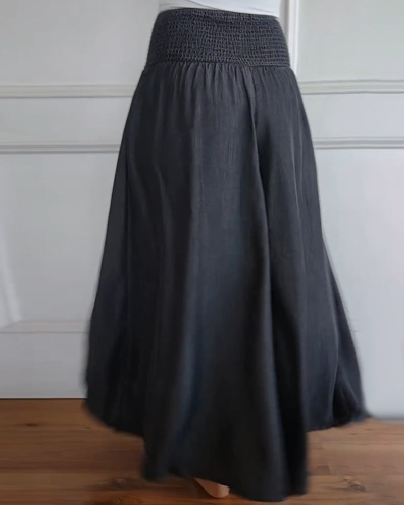 Chloe | Wide trousers with elasticated waistband