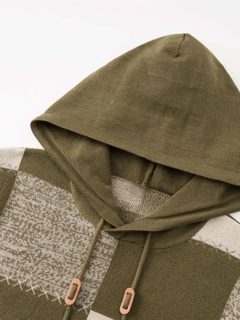 Leander | Comfortable knitted jumper with fashionable hood