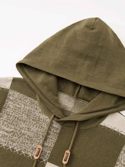 Leander | Comfortable knitted jumper with fashionable hood