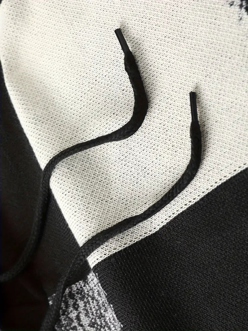 Leander | Comfortable knitted jumper with fashionable hood