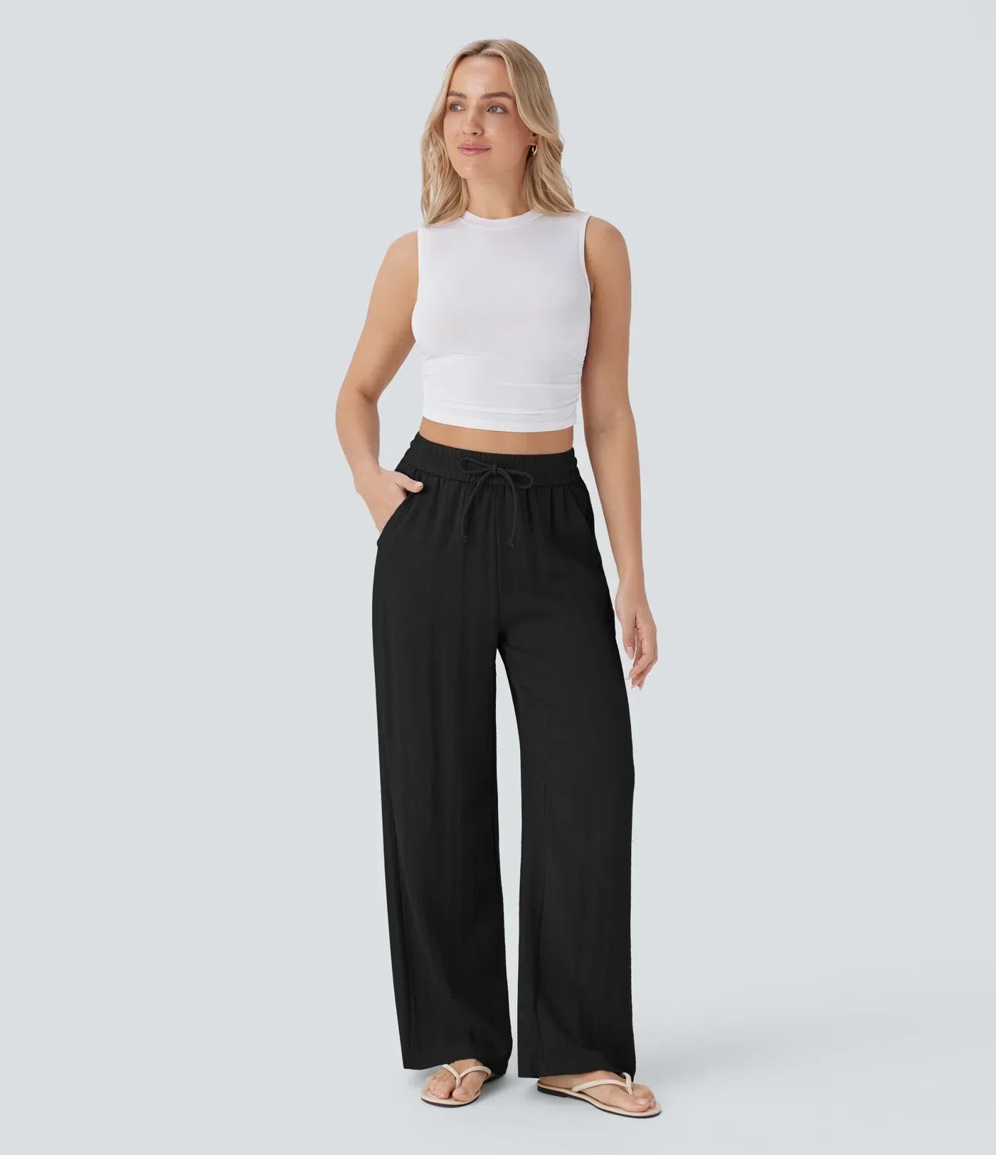 Elena | Comfortable women's linen trousers for warm days