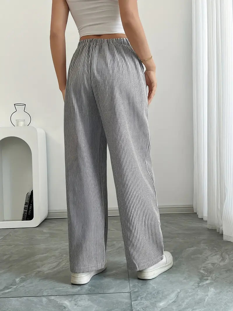 Alina | Elegant striped trousers with pockets