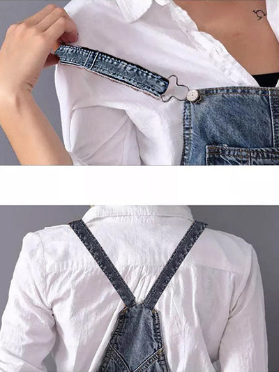 Rosie | Casual denim dungaree dress