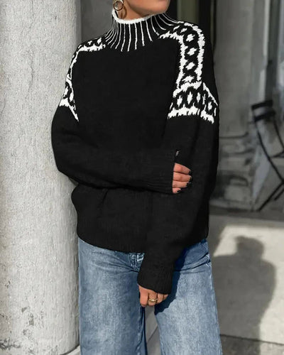 Eva | Feminine knitted jumper with classic roll neck