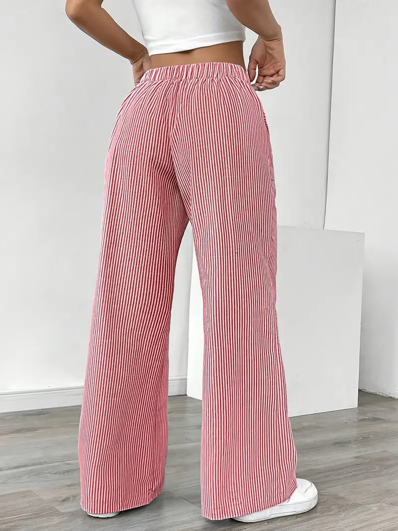 Alina | Elegant striped trousers with pockets