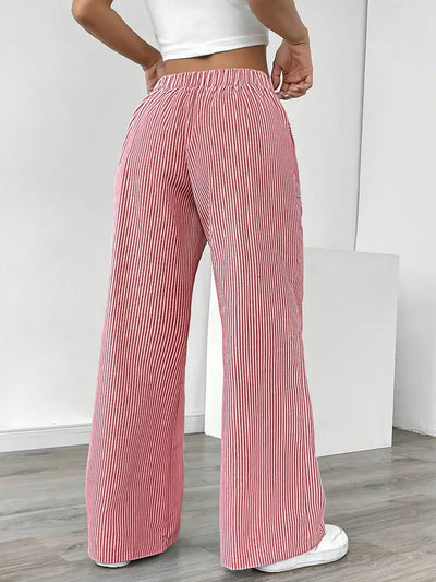 Alina | Elegant striped trousers with pockets