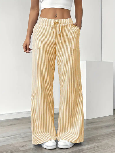 Alina | Elegant striped trousers with pockets