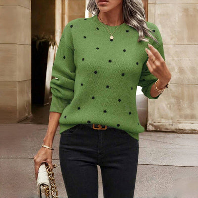 Clara | Stylish knitted jumper with a modern dot pattern