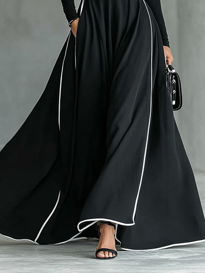 Sofia | Elegant maxi dress with narrow tie belt