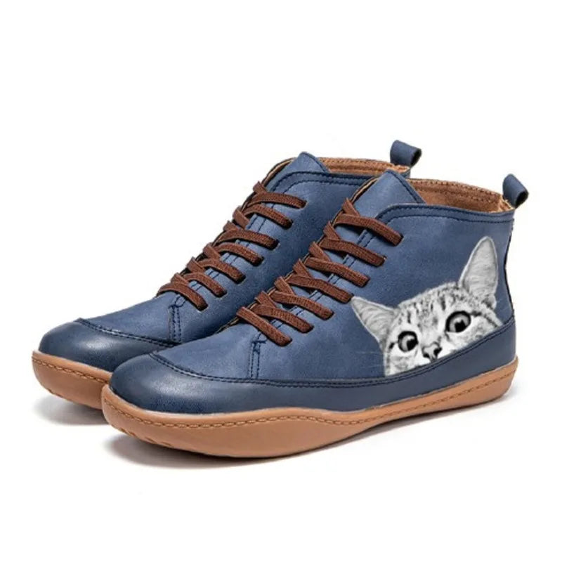 Clara | Leather ankle boots for cat lovers