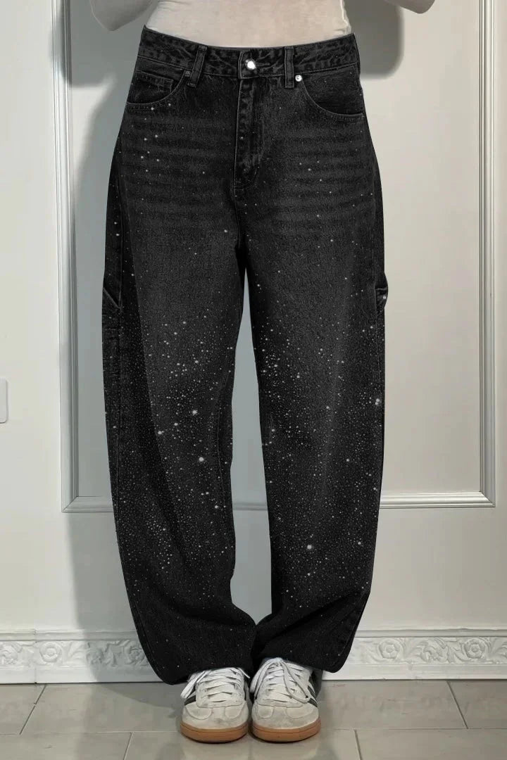 Lena | Comfortable harem jeans with rhinestones