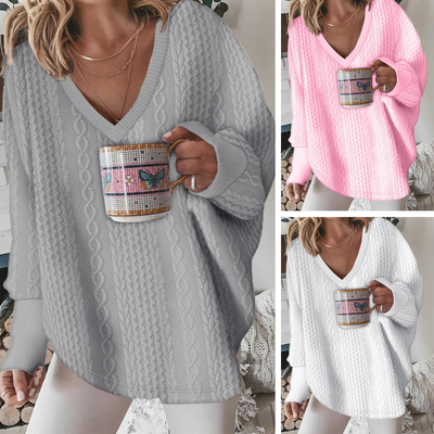 Isabella | Classic jumper with a soft V-neck