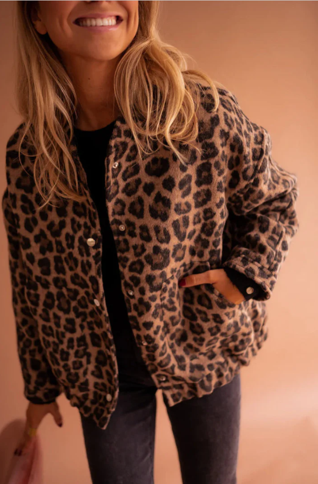 FLORENZA | COAT WITH ANIMAL PRINT