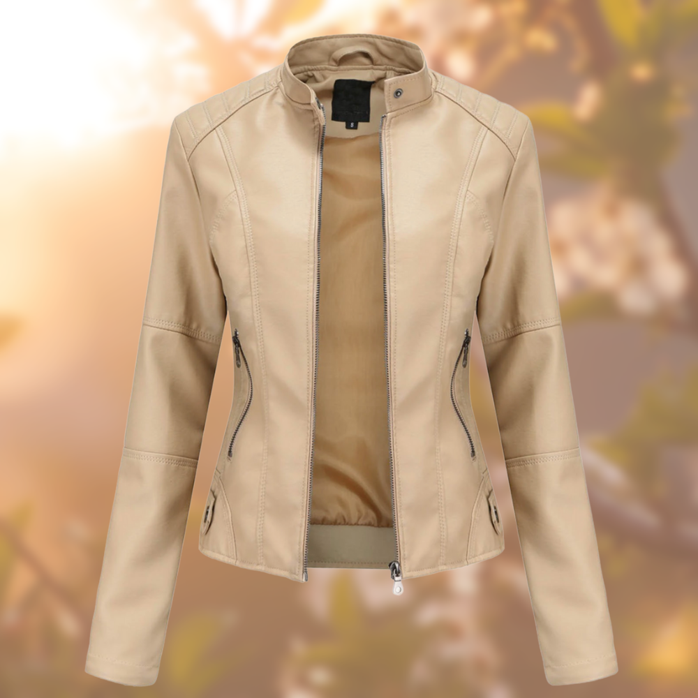Nanna | Leather jacket spring biker jacket