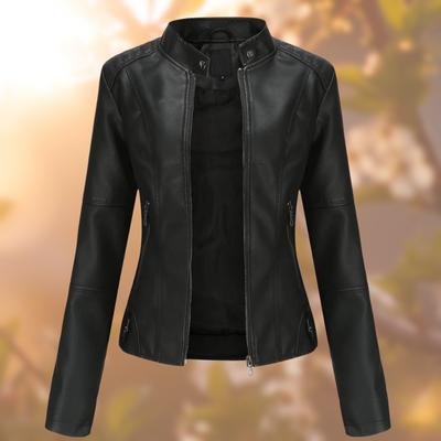 Nanna | Leather jacket spring biker jacket