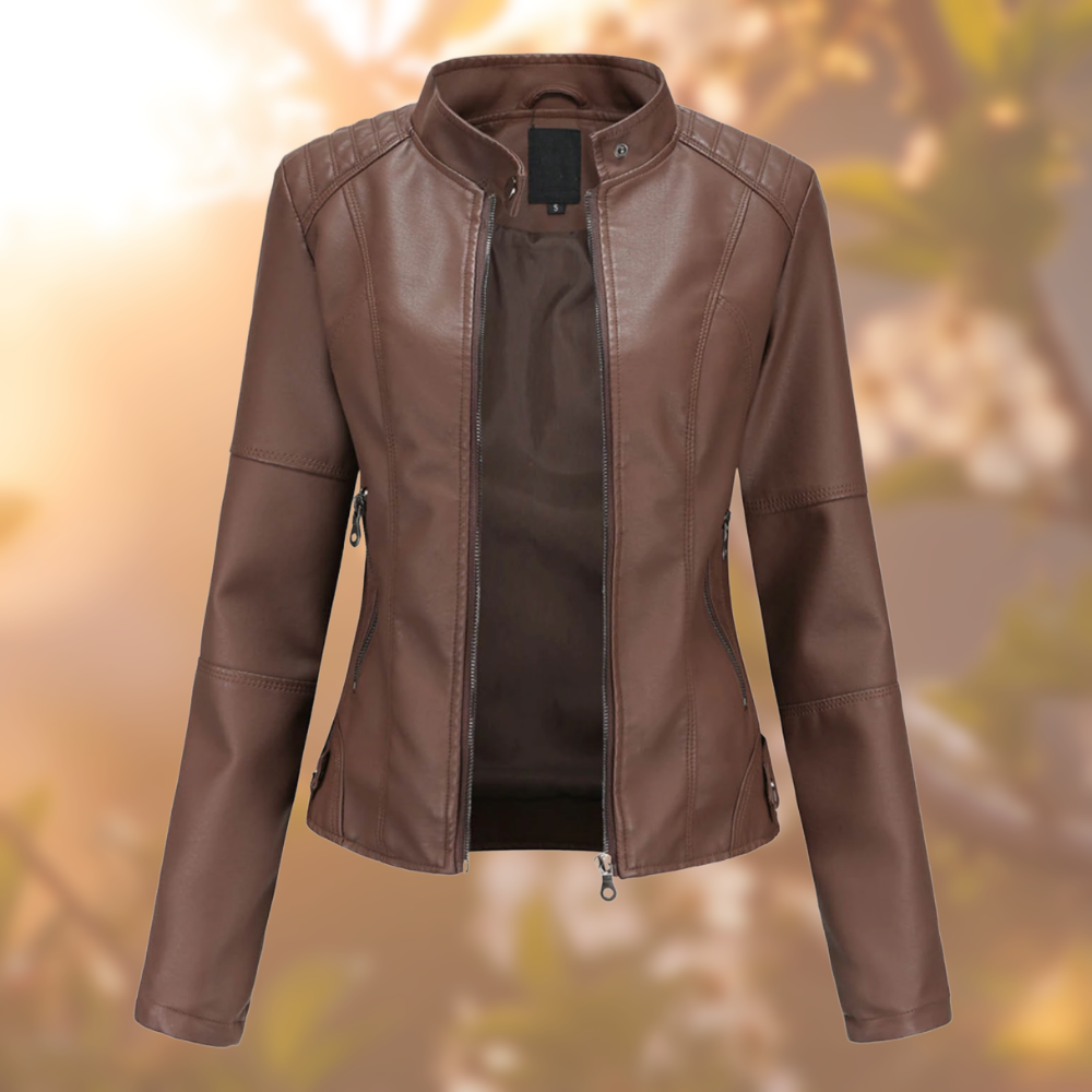 Nanna | Leather jacket spring biker jacket