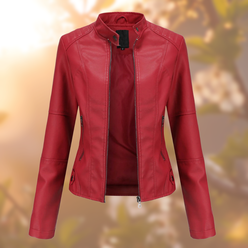 Nanna | Leather jacket spring biker jacket