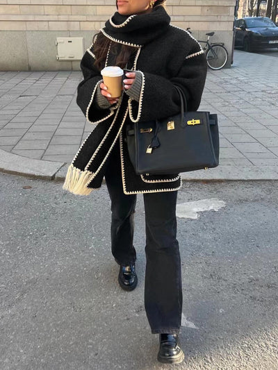 Leonie | Women's scarf jacket for autumn and winter