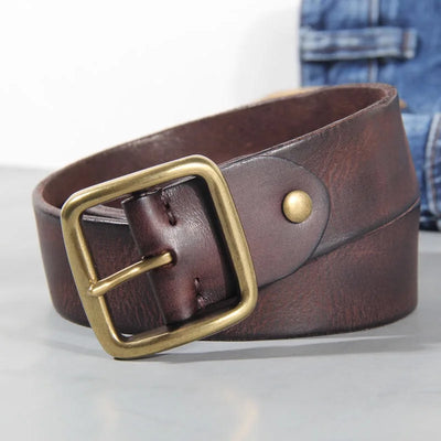 Classic leather belt for men
