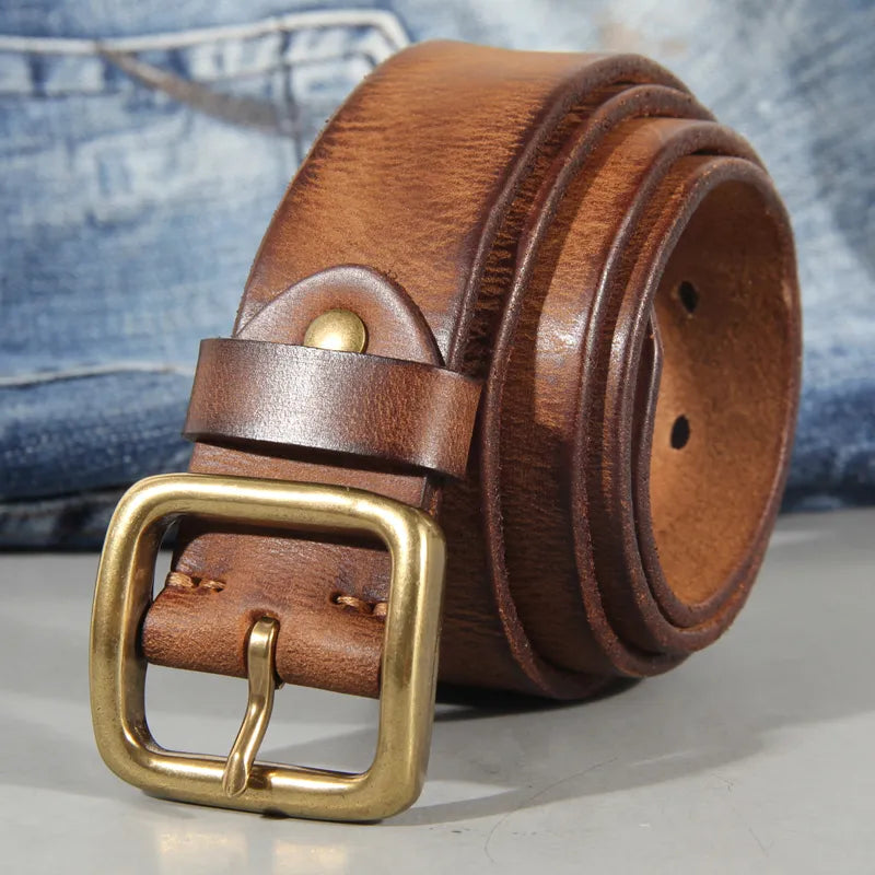 Classic leather belt for men