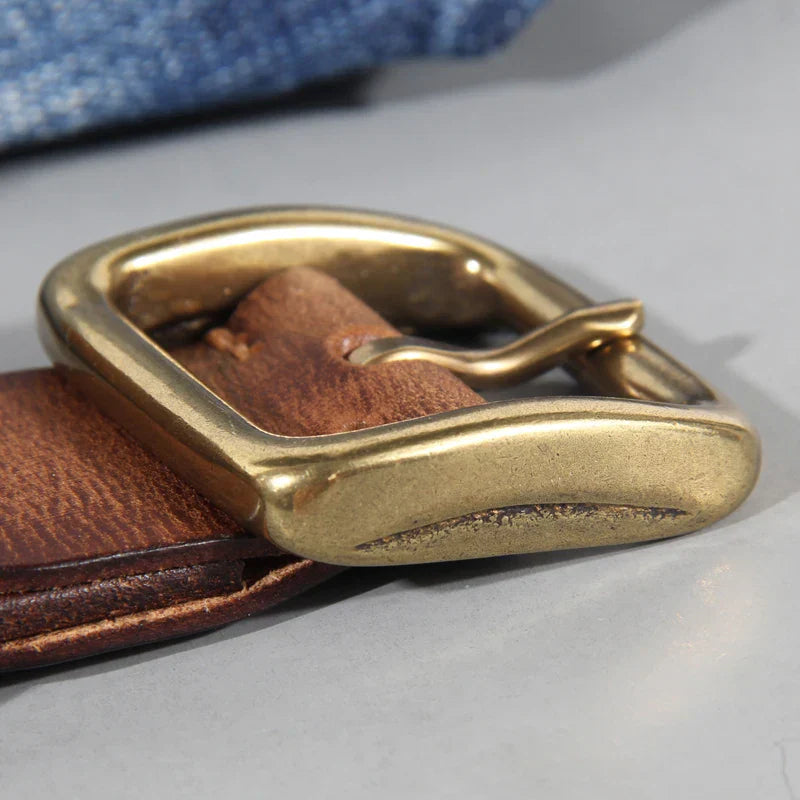 Classic leather belt for men
