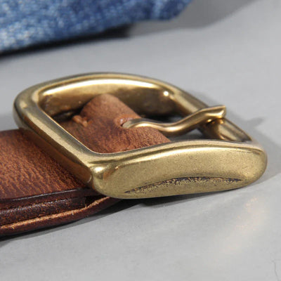 Classic leather belt for men