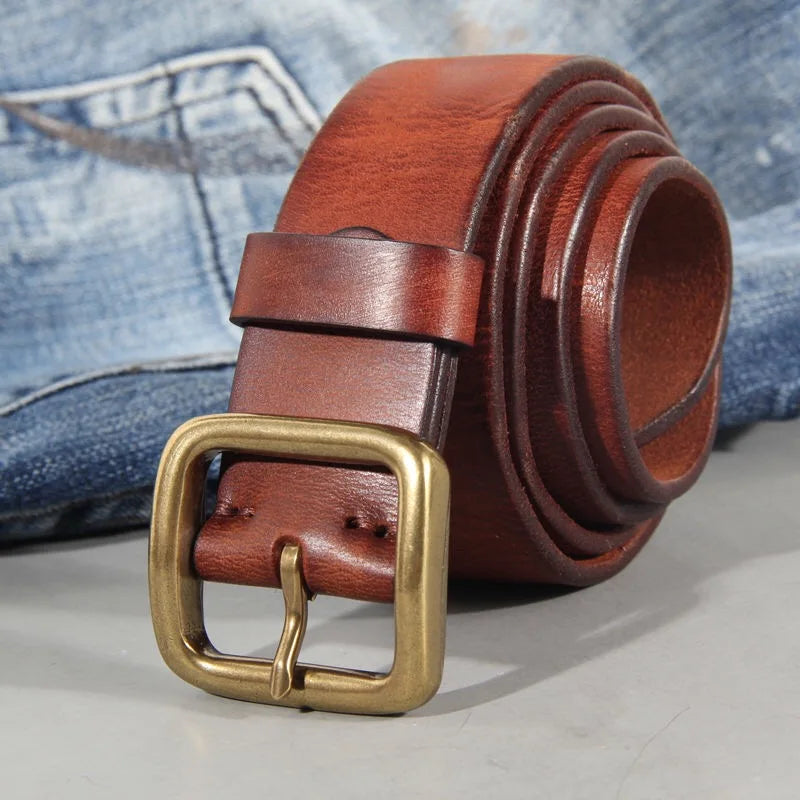 Classic leather belt for men
