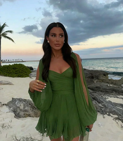 Alina | Feminine mini dress with balloon sleeves