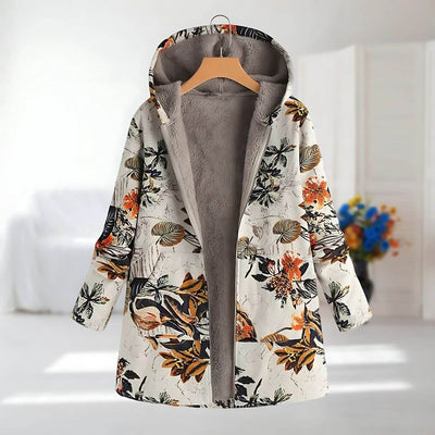 Isabelle | Floral winter coat with fleece lining