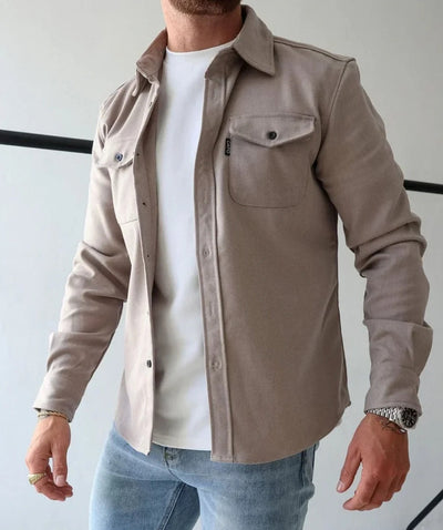 Thom | Shirt jacket with button placket in a casual style
