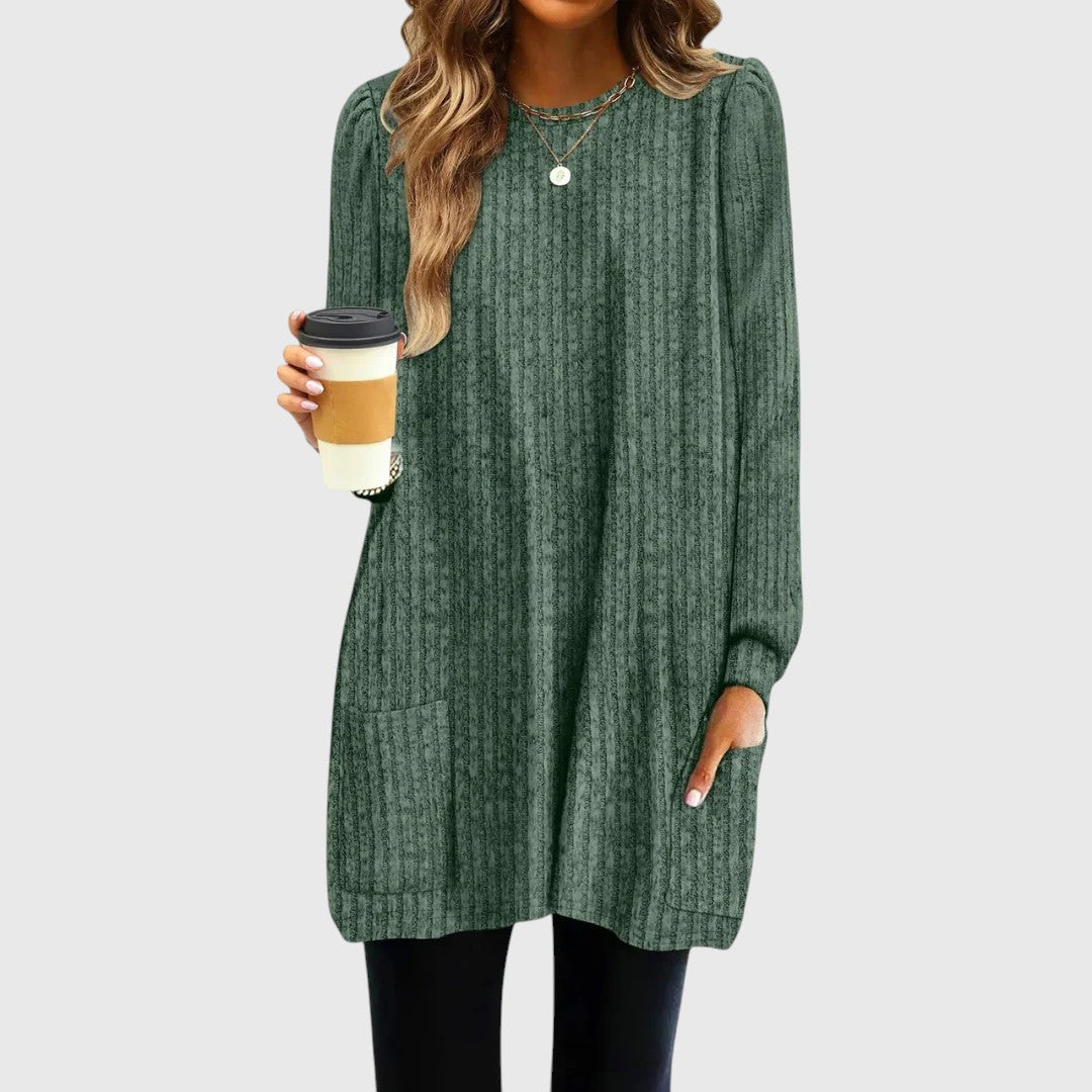 Elena | Ribbed knit tunic in a modern design
