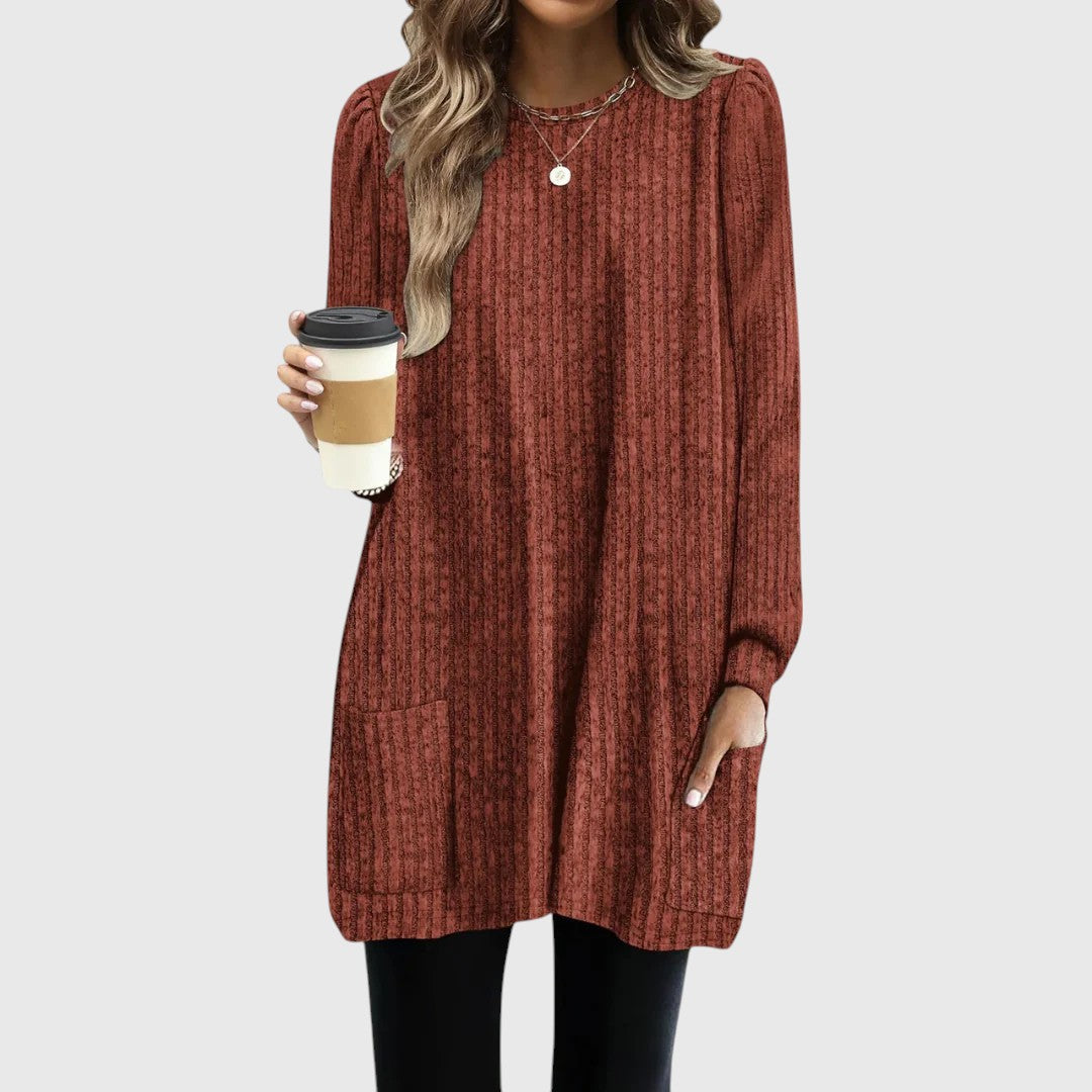Elena | Ribbed knit tunic in a modern design