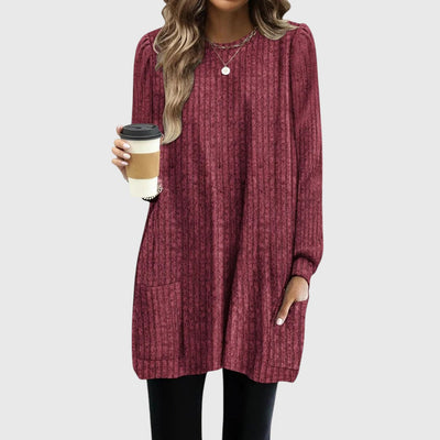 Elena | Ribbed knit tunic in a modern design