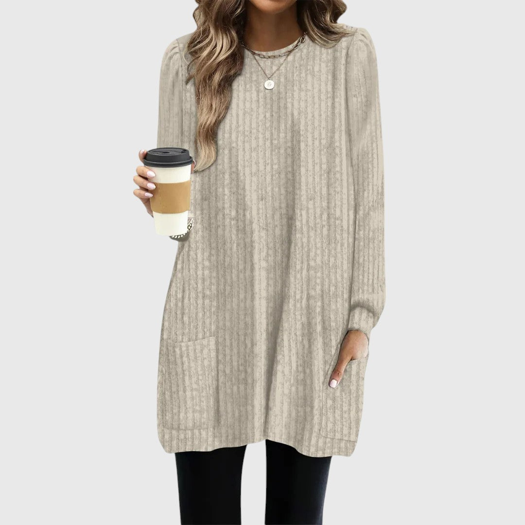 Elena | Ribbed knit tunic in a modern design
