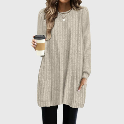 Elena | Ribbed knit tunic in a modern design
