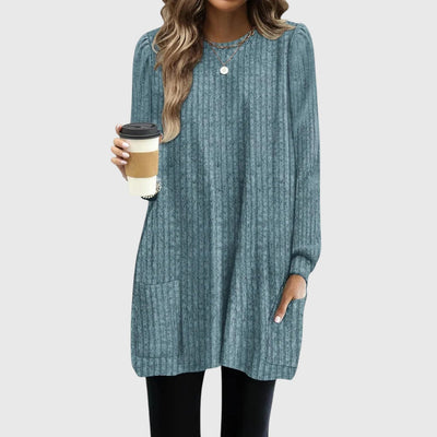 Elena | Ribbed knit tunic in a modern design