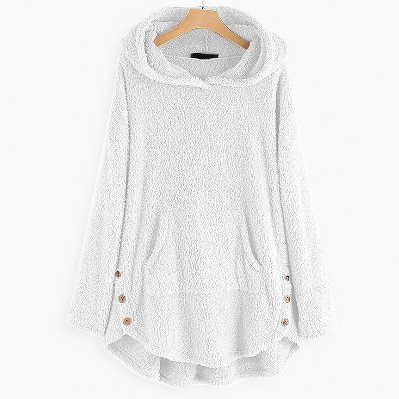 Luna | Fluffy winter hoodie with hood for women