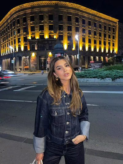 Helena | Casual jacket for women with roll-up sleeves