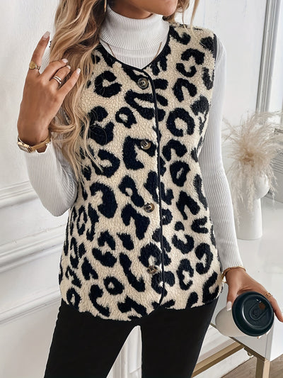 ASTRID | The leopard knit vest