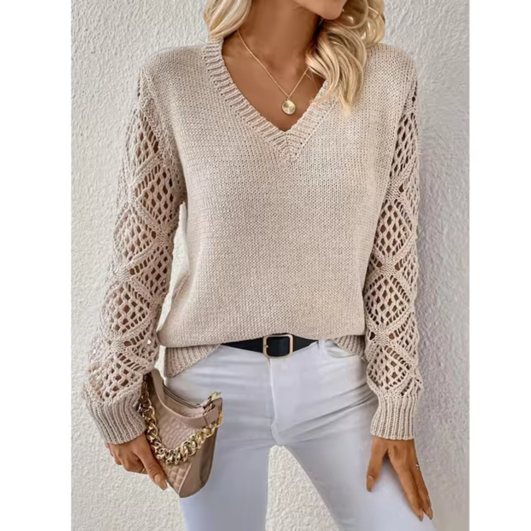 Le Clair | Casual knitted jumper with V-neckline