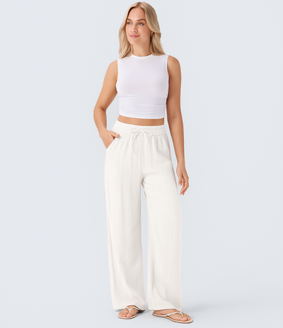 Elena | Comfortable women's linen trousers for warm days
