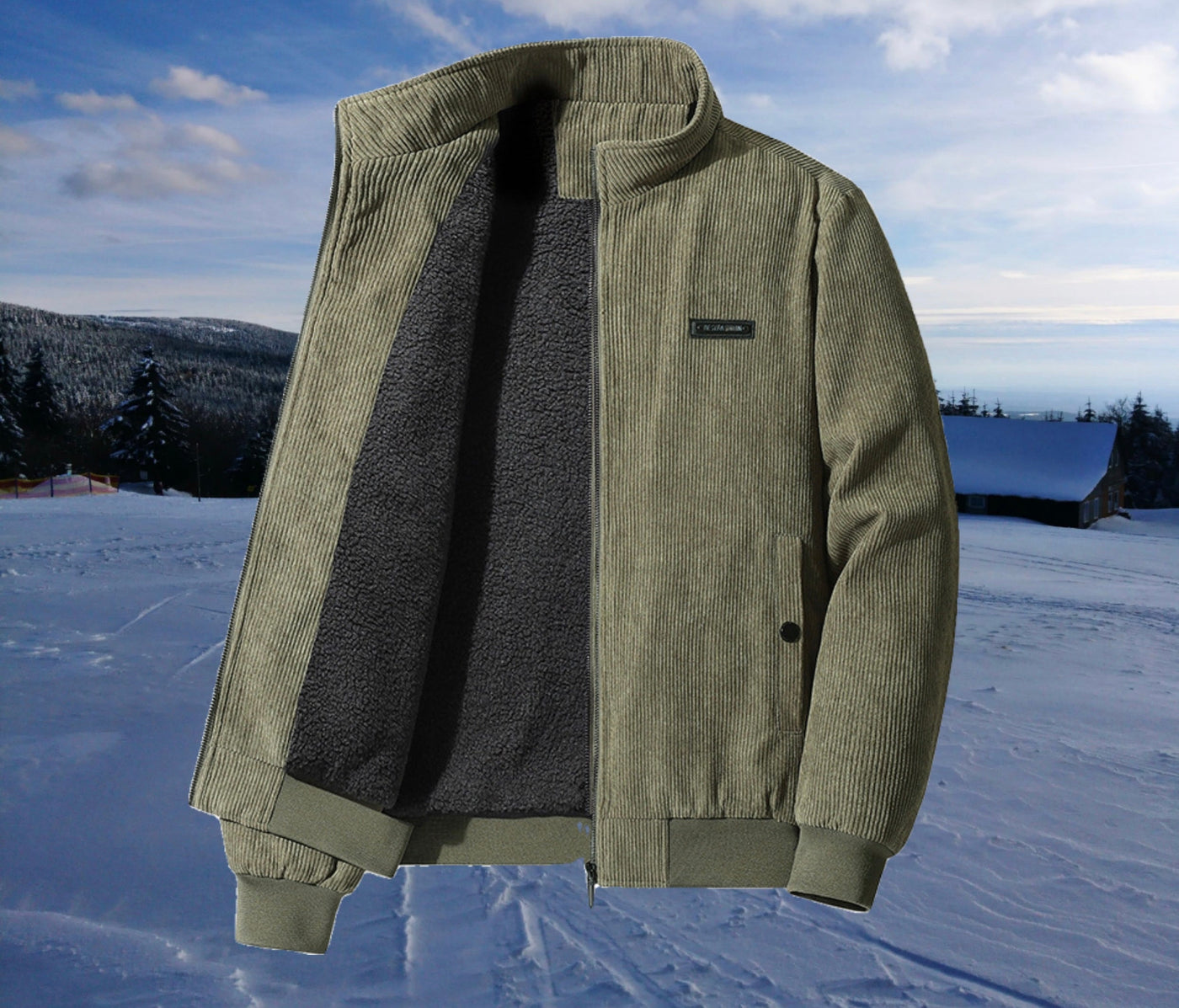 DAVID | Casual retro jacket with corduroy and sherpa lining