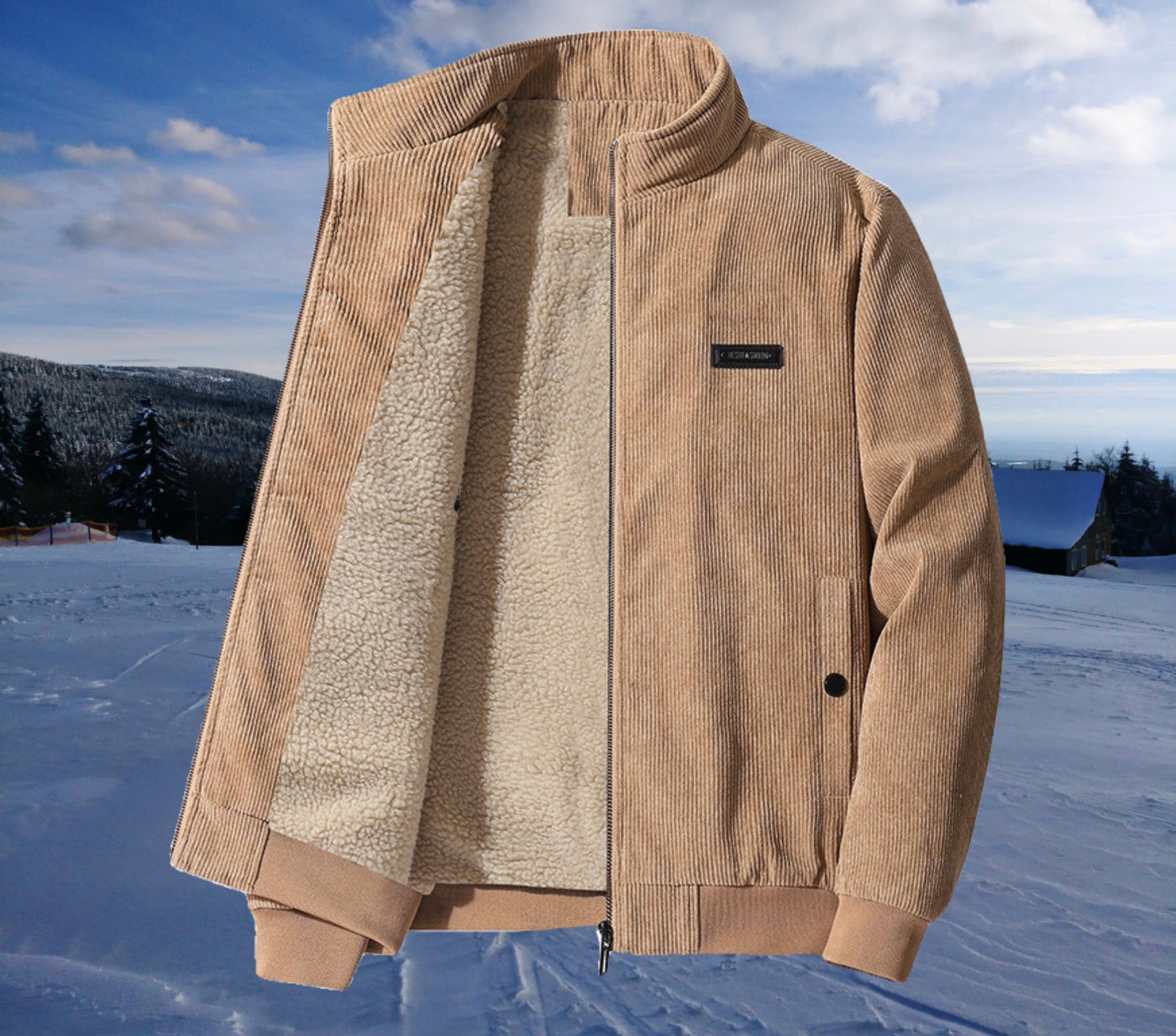 DAVID | Casual retro jacket with corduroy and sherpa lining