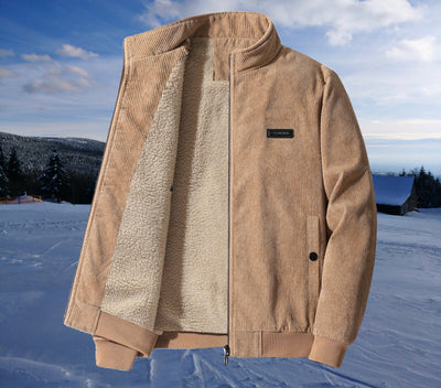 DAVID | Casual retro jacket with corduroy and sherpa lining
