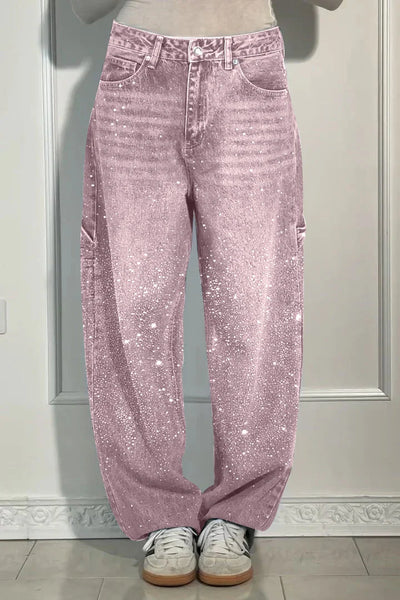 Lena | Comfortable harem jeans with rhinestones
